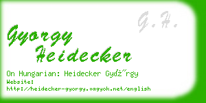 gyorgy heidecker business card